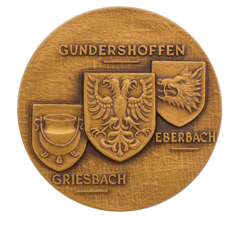 MEDAILLE PERSONNALISEE FRAPPEE EN LAITON MAIRIE POUR CEREMONIES