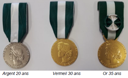 MEDAILLE D'HONNEUR REGIONALE DEPARTEMENTALE ET COMMUNALE