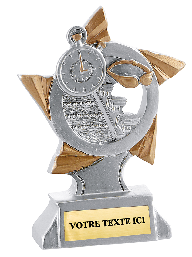 TROPHEE NATATION N°3 RESINE - HAUTEUR 11 CM
